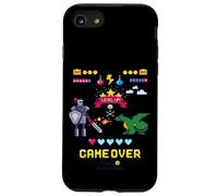 Game Over & Enjoy Retro Fighting Pixel Games Graphic Designs Coque pour iPhone SE (2020) / 7/8