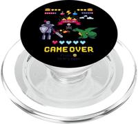 Game Over & Enjoy Retro Fighting Pixel Games Graphic Designs PopSockets PopGrip pour MagSafe
