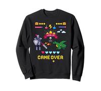 Game Over & Enjoy Retro Fighting Pixel Games Graphic Designs Sweatshirt