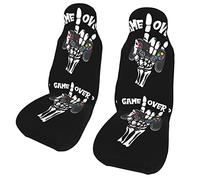 Game Over Hand Skeleton Game Control 2 pièces Housses de siège de Voiture sièges Avant, Protection Automobile Tapis de Voiture Housse de Coussin Universelle pour la Plupart des Voitures SUV camions