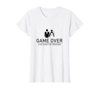 Game Over Last Night of Freedom, Enterrement de Vie de garçon, JGA T-Shirt Graphique avec Valeur