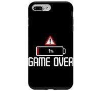 Game Over Low Battery Funny Gamer Gaming Blague Humour Game Coque pour iPhone 7 Plus/8 Plus