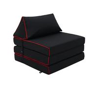 Game Over Matelas Pliable Z Bed | Canapé-lit résistant à l'eau pour Usage intérieur et extérieur | Idéal pour Le Salon et Les soirées de Jeux | Parfait pour Les soirées Pyjama (Écarlate Électrique)