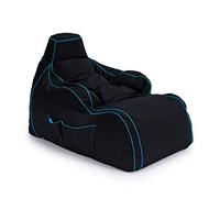 Game Over Pouf Poire pour Jeux vidéo | Intérieur | Poches latérales pour manettes | Support de Casque | Design Ergonomique pour Les Joueurs détendus (Lame Gauche)