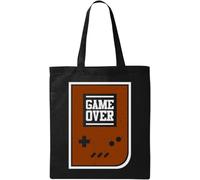 Game Over Sac fourre-tout rétro en coton naturel et écologique pour console de jeu Noir, Noir , Taille unique