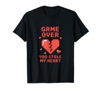 Game Over You Stole My Heart Pixel Gamer T-Shirt