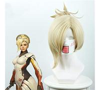 Game Ow Mercy Perruques Pour Femmes Blonde Prêle Résistant À La Chaleur Cheveux Synthétiques Angela Ziegler Mercy Costume Cosplay Perruque