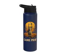Game Pray Jesus Funny Gamer Meme Retro Video Game Humour Stainless Steel Insulated Water Bottle