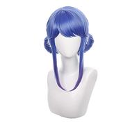 Game Sona Buvelle Perruque Cosplay Crystal Rose Sona Blue Queue de Cheval Perruque de Jeu de Cheveux Synthétiques Résistant à la Chaleur Bonnet