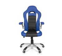 GAME SPORT - Fauteuil Gamer noir/blanc/bleu