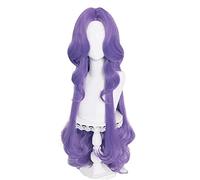 Game Syndra Rose Perruque Cosplay Femme Longue Bouclée Vague Violet Perruque Cosplay Anime Cosplay Perruque Synthétique Résistant à la Chaleur Perruques Halloween