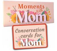 Game That Song Moments with Mom - Cartes de conversation Cadeau pour la fête des mères Comprend 120 cartes de questions pour garçon et fille Cadeaux pour en savoir plus sur elle. Amusant!