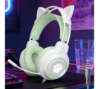 Game Wired Headset - Cat Ear Ergonomic Lighted | Game Playing Wired Headset - Videos Watching Music Listening Phone Calls Home Dorm Girls Women Teens Adults