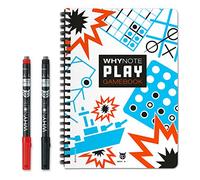 Gamebook A5 Whynote - votre tableau blanc et ses stylos effaçables dans un carnet de jeux à emmener avec soi - un cahier effacable [cahier jeux, cahier de dessin]