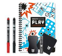 Gamebook A5 Whynote - votre tableau blanc et ses stylos effaçables dans un carnet de jeux à emmener avec soi - un cahier effacable [cahier jeux, cahier de dessin]