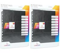 Gamegenic - 10 Pages 18 Pocket Sideloading Black (10 pages 18 poches - Dos noir) - Jeux de société -Jeux de cartes - Accessoires et fournitures pour jeux de société - Protection pour cartes à jouer