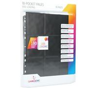 Gamegenic - 10 Pages 18 Pocket Sideloading Black (10 pages 18 poches - Dos noir) - Jeux de société -Jeux de cartes - Accessoires et fournitures pour jeux de société - Protection pour cartes à jouer