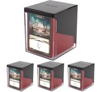 Gamegenic Asmodee Bastion 100+ XL Black/Clear - Jeux de société - Accessoires et protection pour jeux de cartes (Lot de 4)