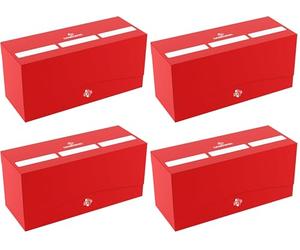 Gamegenic Asmodee - Triple Deck Holder 300+ XL Red - Jeux de société - Accessoires et protection pour jeu de société (Lot de 4)