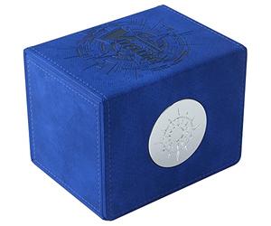 Gamegenic Cardfight!! Vanguard Nation's Vault | Premium Deck Box | Holds up to 50 Double-Sleeved Cards | Extra Drawer for Power Counters and Accessories | Dark States - Blue Color | Made