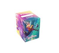 Gamegenic, Magic : The Gathering - Marvel Spider-Man Soft Crate 80+ - Spider-Man/Spider-Gwen, peut contenir plus de 80 cartes à double couche, contient une boîte à jetons