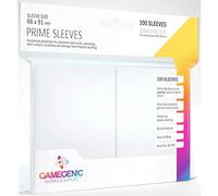 Gamegenic | Prime sleeves | 100 protège-cartes | Dos opaque coloris blanc | Aspect brillant | Format standard 66x91mm | Color Code : Gray | Jeu de société | Accessoire