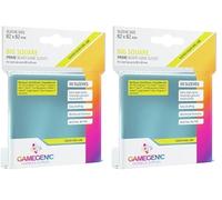 Gamegenic | Prime sleeves | 50 protège-cartes | Transparent | Aspect brillant | Grand carré 82x82mm | Color Code : Lime | Jeu de société | Accessoire (Lot de 2)