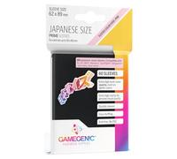 Gamegenic | Prime sleeves | 60 protège-cartes | Dos opaque coloris noir | Aspect brillant | Format japonais 62x89mm | Color Code : Pink | Jeu de société | Accessoire