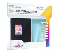 Gamegenic Pack double-sleeving 2x100 protège-cartes 64x89+66x91 mm Dos opaque noir
