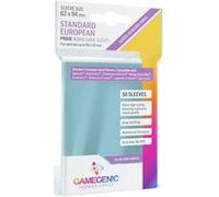Asmodee Gamegenic | Prime Sleeves | 50 protège-Cartes | Transparent | Aspect Brillant | Standard européen 62x94mm | Color Code : Purple | Jeu de société | Accessoire