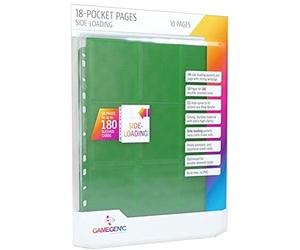 Gamegenic, Sideloading Lot de 10 feuilles de 18 pochettes Vert