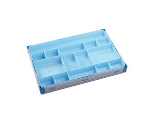 Gamegenic Token Silo XL Convertible - Solution de Rangement Polyvalente pour Accessoires de Jeu de Table, 15 Plateaux Amovibles de 5 Tailles différentes, boîte à jetons empilable, Couleur Bleue,