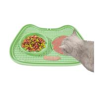 Gamelle à alimentation lente pour chat | Distributeur de tapis à lécher anti-étouffement - Distributeur de friandises pour chaton - Pour petites bandes, canettes, collations, aliments humides et secs