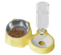 Gamelle à eau et nourriture pour chat - 25,4 x 15,7 x 15,71 cm - Gamelle automatique pour nourriture pour chat - Gamelle en acier inoxydable pour les besoins de consommation et de nourriture des
