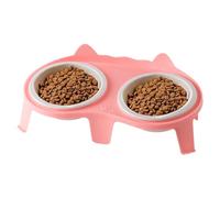 Gamelle à eau et nourriture pour chat, gamelle en céramique pour animaux domestiques, bol surélevé incliné avec support, bol d'intérieur pour chat avec crochet, distributeur d'eau pour nourriture et