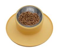 Gamelle à eau pour animaux de compagnie - En silicone et acier inoxydable antidérapant - Anti-déversement - Pour chiens de petite, moyenne et grande taille - Niche d'intérieur pour les voyages