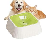 Gamelle À Eau pour Chien Anti-Renversement - Fontaine Anti-Gouttes 1.1 L,Grand Capacité Bac à Eau Lent avec Base Anti-Dérapante | Adapté au Chiot, Sol, Voiture, Caisse,