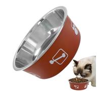 Gamelle à eau pour chien en acier inoxydable, imprimé de grande capacité, gamelles antidérapantes pour chiot, furet, maison, cour, patio, niche, extérieur, ferme, voiture, senior