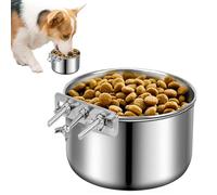 Gamelle à eau pour niche | Gamelles en acier inoxydable pour nourriture sèche et humide pour cage et plus encore, accessoires de cage pour animaux de compagnie