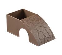 Gamelle à eau pour reptile, grotte décorative en forme de lézard, 17 x 6,6 x 7,9 cm, bol compact en polypropylène pour reptiles, bol d'eau avec cachette, plateau d'habitat pour dragon barbu et geckos