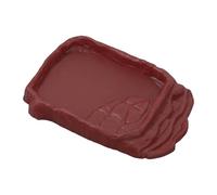 Gamelle à eau pour tortue - Bol à eau avec échelles antidérapantes imitation roche | Plateau à eau pour décoration d'aquarium, piscine de reptile, accessoire d'habitat de tortue