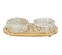 Gamelle à Eau - TRIXIE - Céramique/Bambou - Blanc - Intérieur - Repas Chien