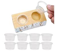 Gamelle à gecko | Plat alimentaire magnétique | Accessoires pour réservoir de gecko double bol | Pour animaux de compagnie, crabes, tortues, araignées, dragons, grenouilles, mille-pattes et petits