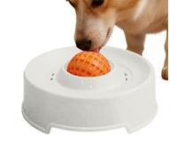 Gamelle à lécher liquide pour chien - Jouet d'enrichissement de 16,5 cm avec boule rotative à alimentation lente, bols d'alimentation pour animaux de compagnie favorisent une alimentation saine et