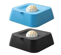 Gamelle à lécher pour chien - 18 x 18 x 6 cm - Gamelle carrée à lécher le liquide pour animaux de compagnie avec balle interactive cachée - Bol à lécher pour chiot - Distributeur de friandises 3/4