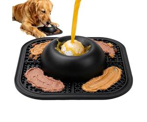 Gamelle À Lécher Pour Chien Avec Balle Roulante Jouet D'Enrichissement | Tapis De Léchage Et Gamelle 2 En 1 Pour Chien Petites Moyennes Grandes Races Alime