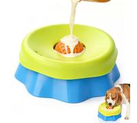 Gamelle à lécher pour chien avec boule, alimentation lente en silicone liquide pour yaourt, bouillon et purée (capacité de 200 ml), bol à lécher divertissant et interactif pour toutes les races