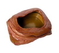 Gamelle à Reptiles Naturel Bol à Eau | Antidérapant, Gamelle avec Partie Supérieure Amovible, Résistant, Écuelle avec Aspect texture bois, pour Vivarium