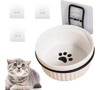 Gamelle à Suspendre pour Animal Domestique-1 Bols pour Votre Chat pour l'eau et la Nourriture Gamelle Fixe, en Céramique Anti-Vomissement, Bol pour Chat et Chiots (B)