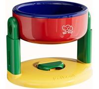Gamelle à ventouse réglable en hauteur pour animal domestique - Gamelle pour nourriture et eau - Facile à nettoyer - Durable - Pour animaux de compagnie de petite, moyenne et grande taille - Rouge
